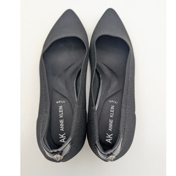 Anne Klein Black Suede Kitten Heels - Picture 5 of 11